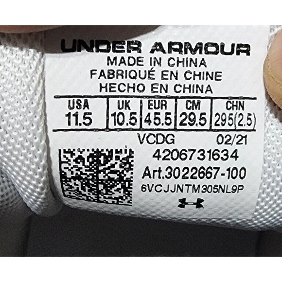 Under Armour Spotlight Select Mid MC \'Haptic Print-White\' 3022667 100 Size 11.5